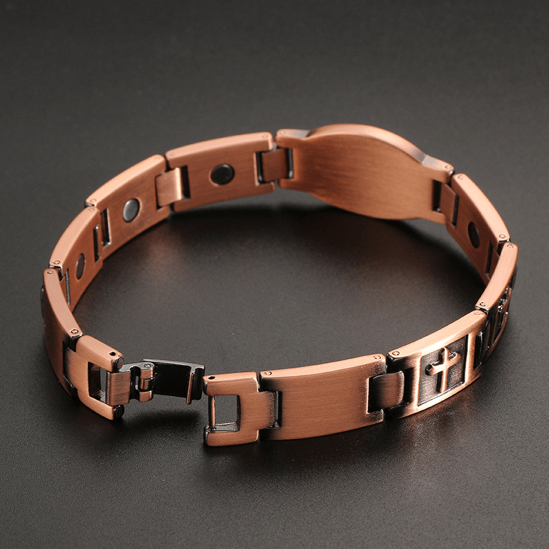 bracelet cuivre magnetique croix sacré