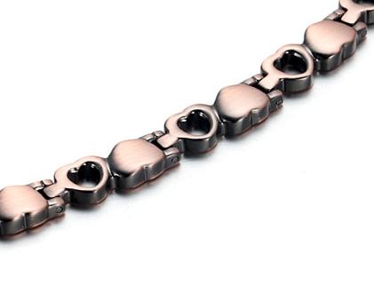 Bracelet Cuivre Maillons en Cœur