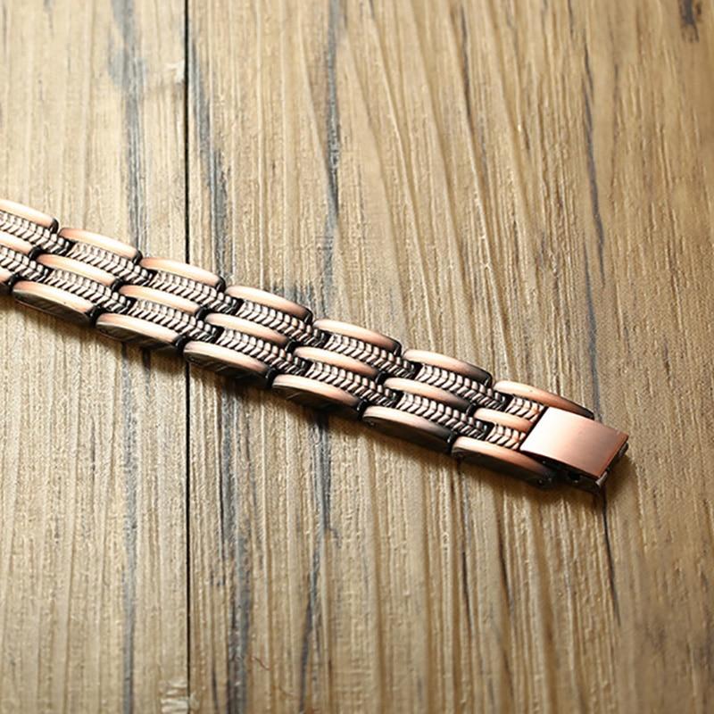 bracelet-cuivre- homme-elegant a plat