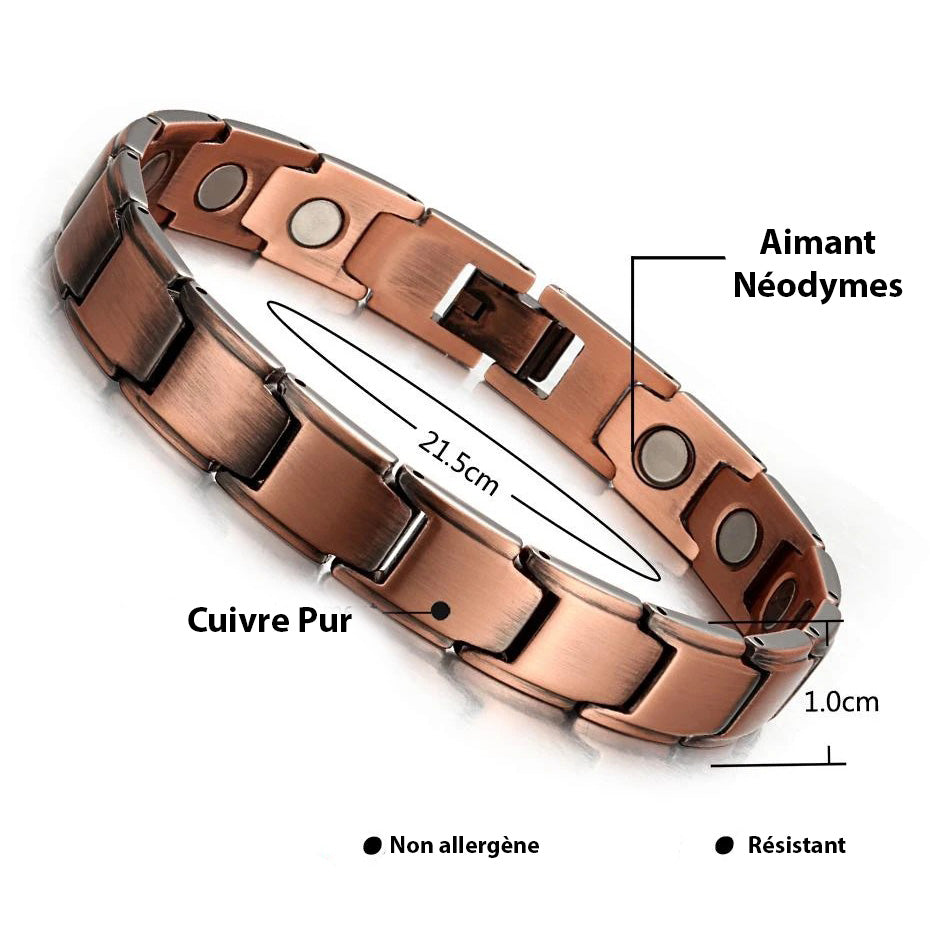 bracelet cuivre homme vertu