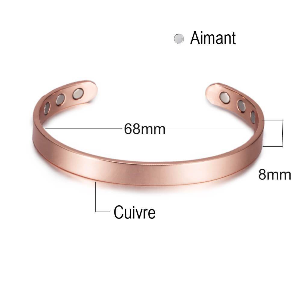 bracelet cuivre ajustable lac