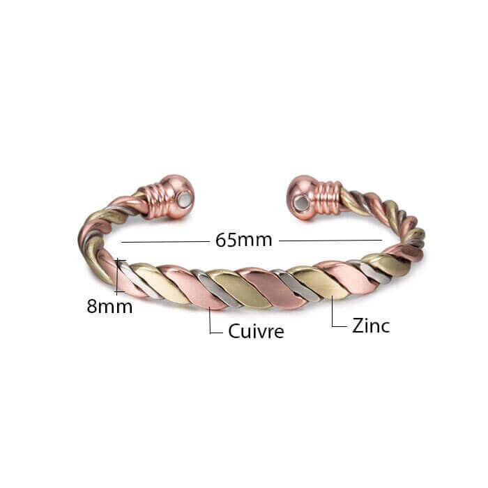 bijoux Cuivre Zinc Torsadé