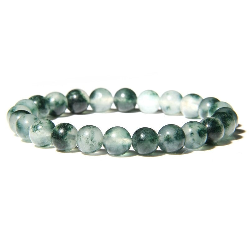 Bracelet Énergétique en Agate Mousse
