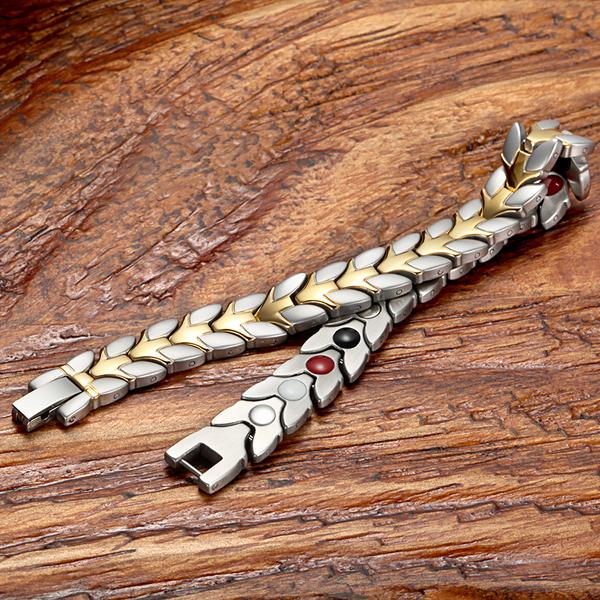bracelet acier magnetique