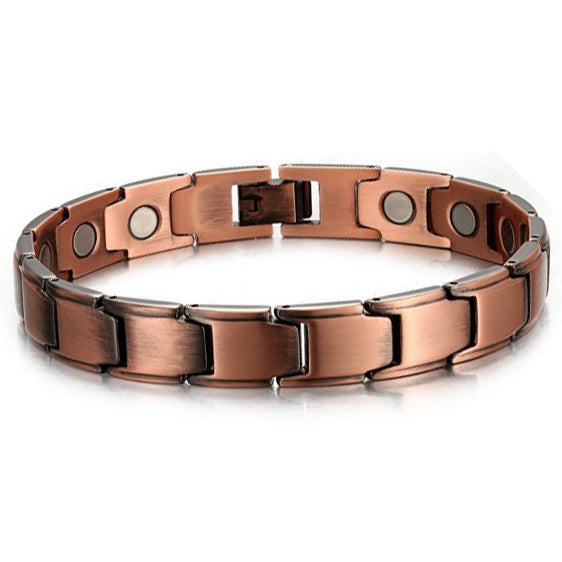 Bracelet De Guérison Homme En Cuivre Pur Tressé - Doré - Neuf Avec étiquettes (origine Inde)