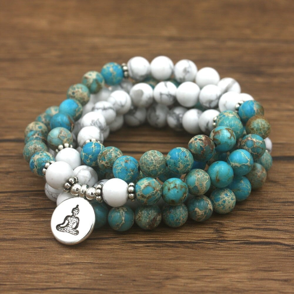 Bracelet Mala en Howlite