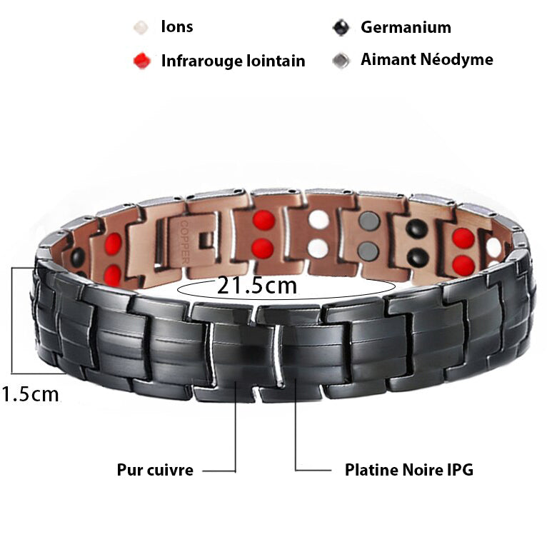 fermoir bracelet magnétique pour homme