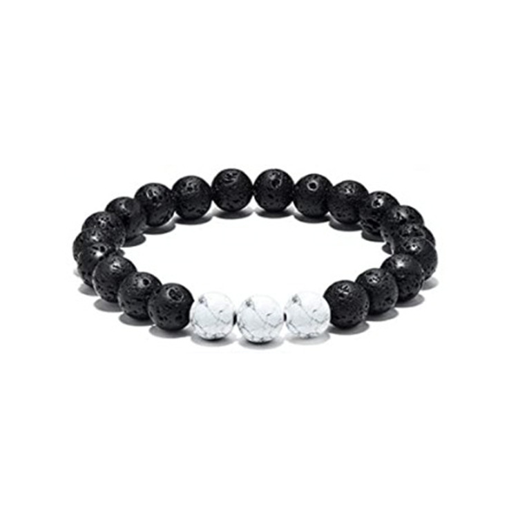 bracelet pierre de lave naturelle