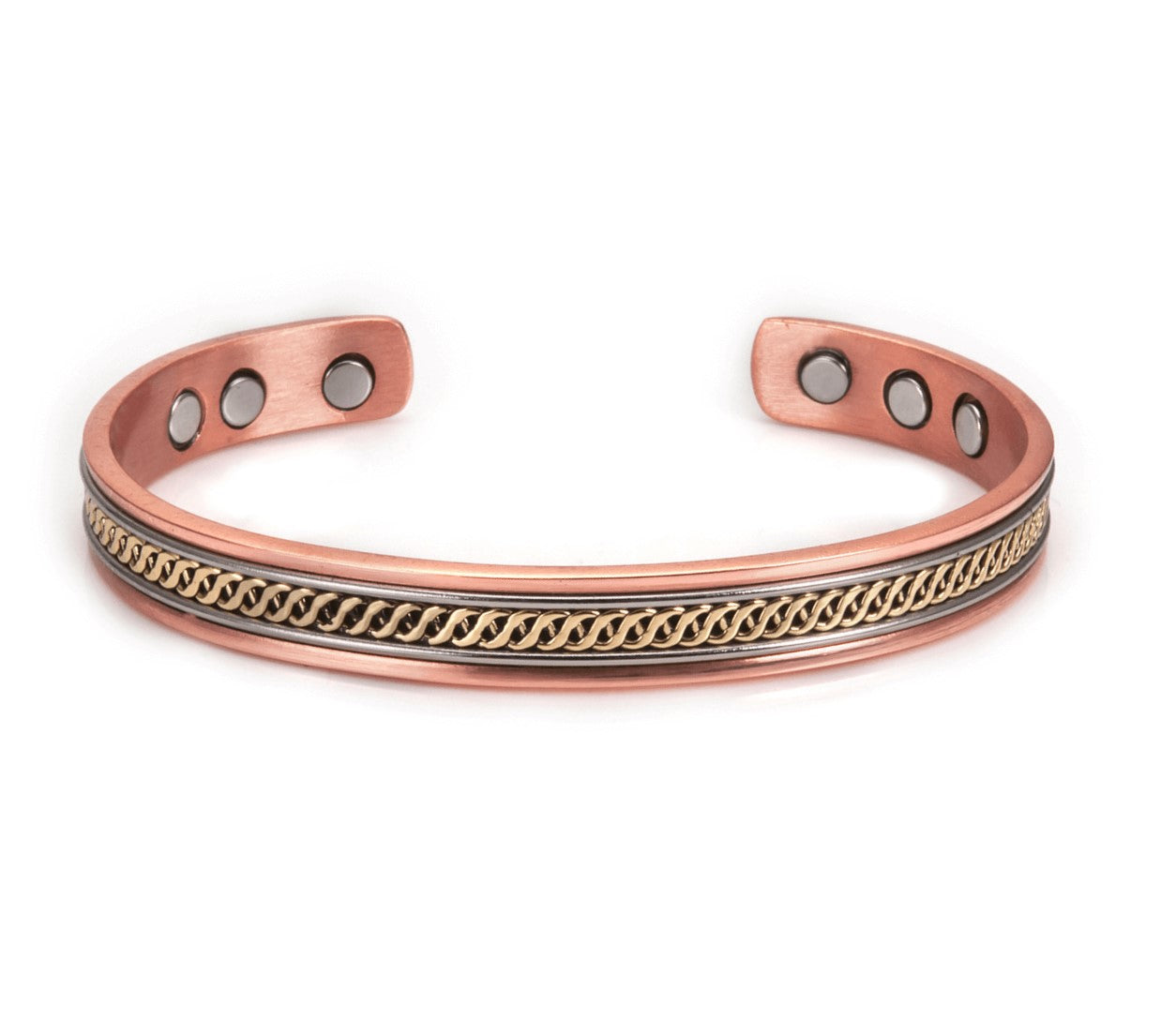 bracelet magnetique vintage cuivre laiton zinc